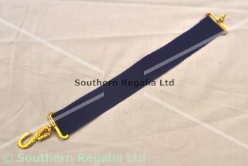 Apron Belt Extension - Dark Blue with Gold fittings - Click Image to Close